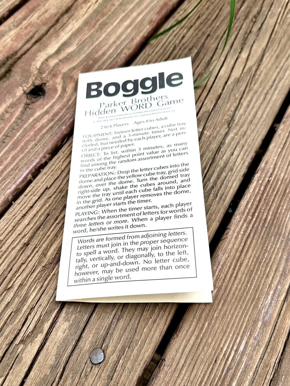 Vingate Boggle Word Game by Parker Brothers Complete Set